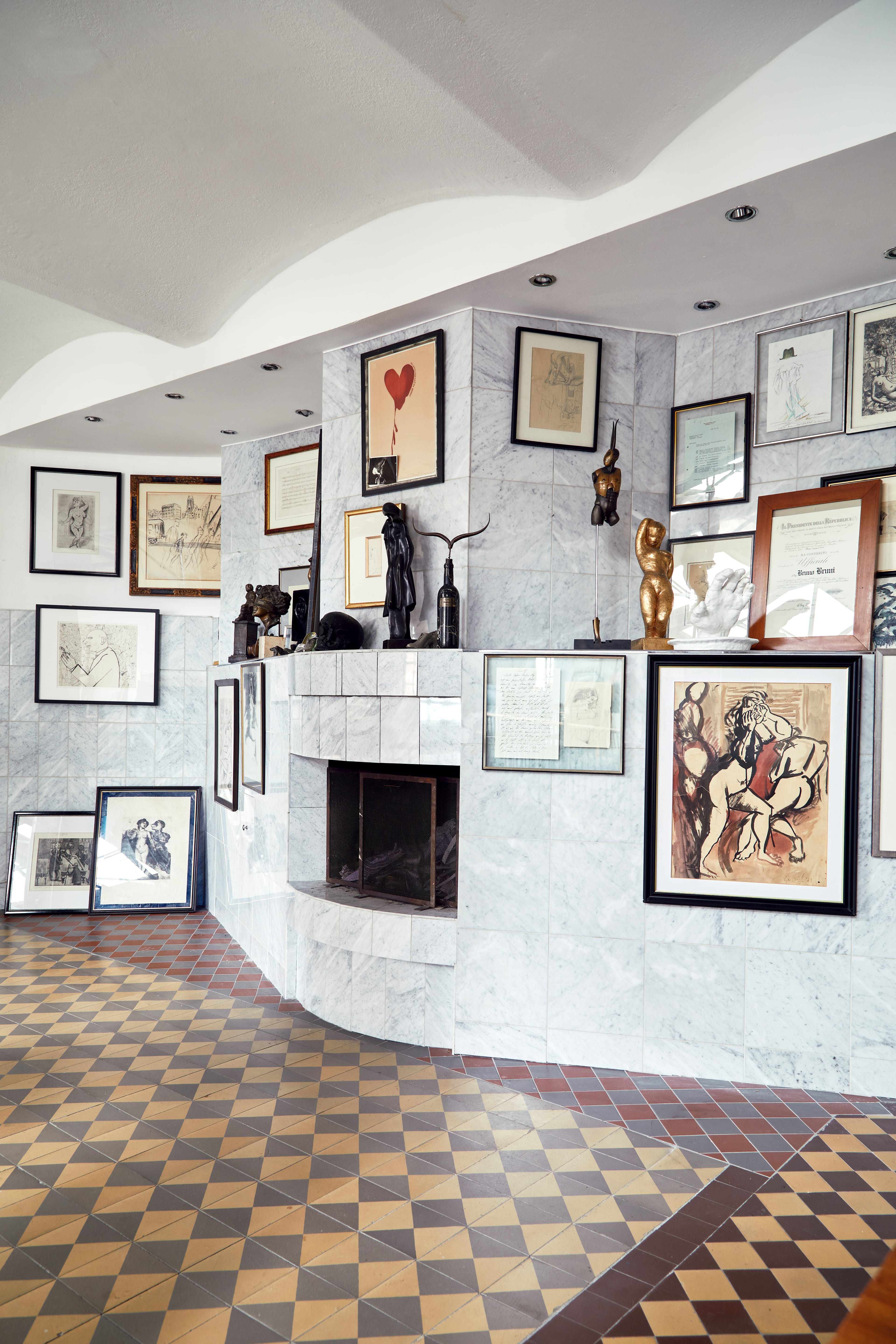 Ein offener Kamin im Thede-Loft